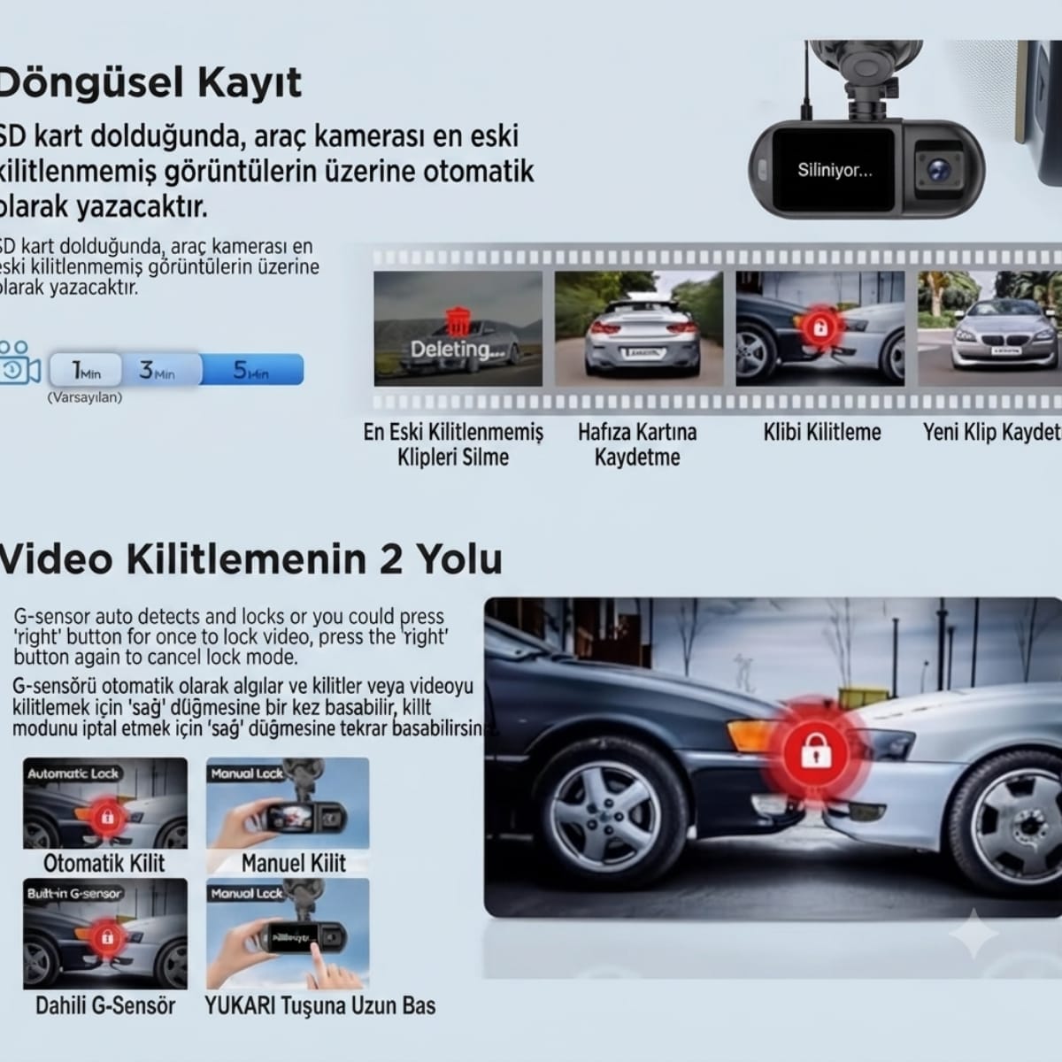 GLR V25 4K Ultra HD Araç İçi Kamera