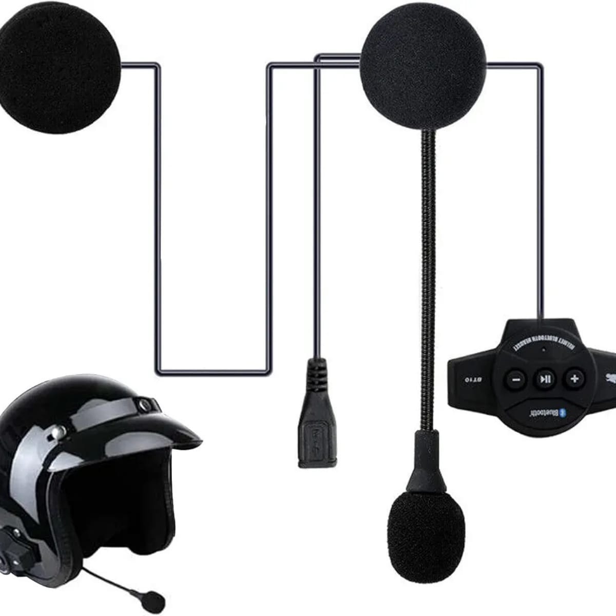 Kruxon BT10 İntercom Motosiklet Bluetooth Kask içi Kulaklık