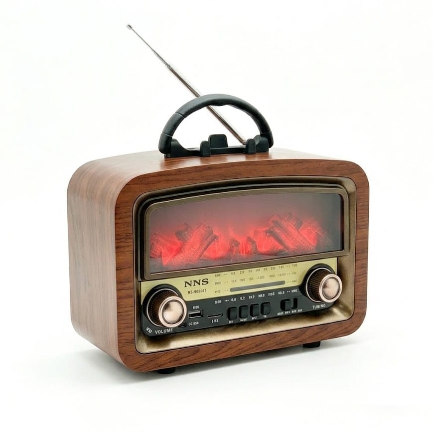 GLR NS-903BT Nostaljik Şömine Görünümlü Bluetooth Radyo Hoparlör