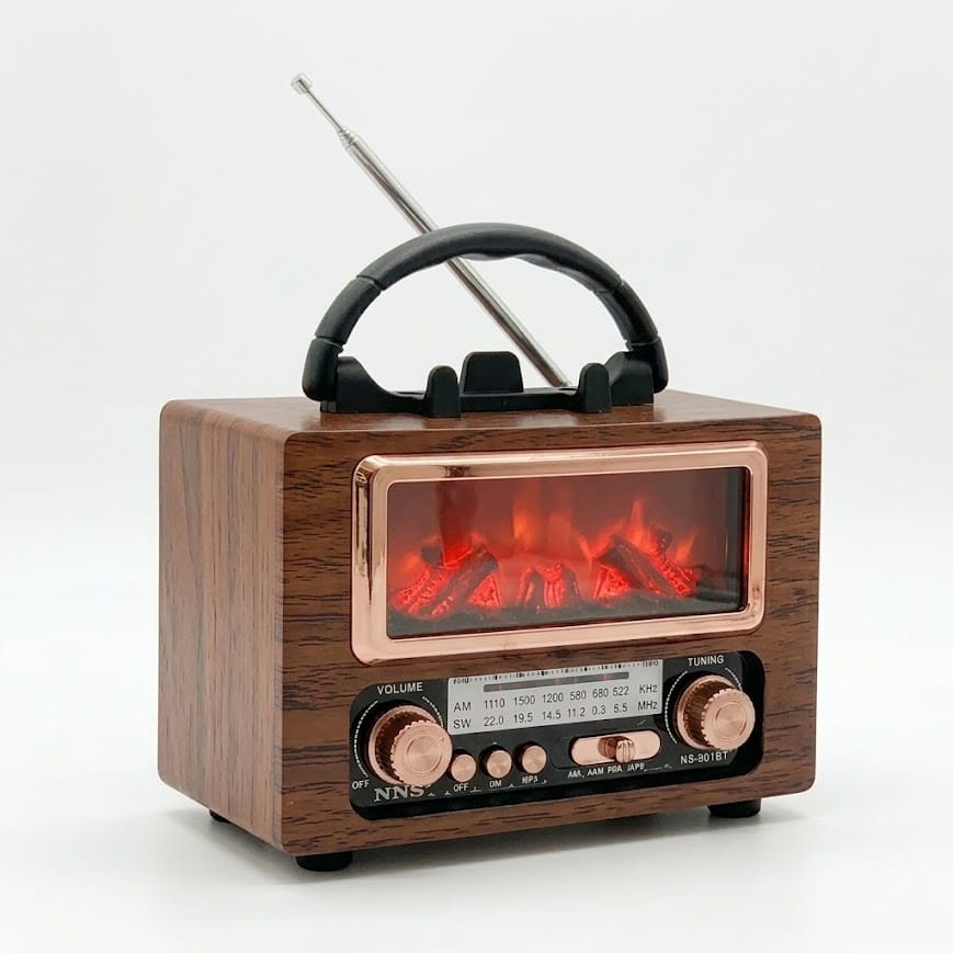 GLR NS-901BT Nostaljik Şömine Görünümlü Bluetooth Radyo Hoparlör