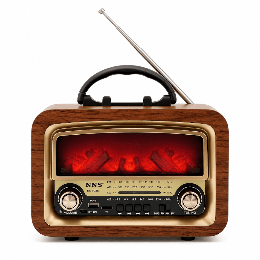GLR NS-903BT Nostaljik Şömine Görünümlü Bluetooth Radyo Hoparlör