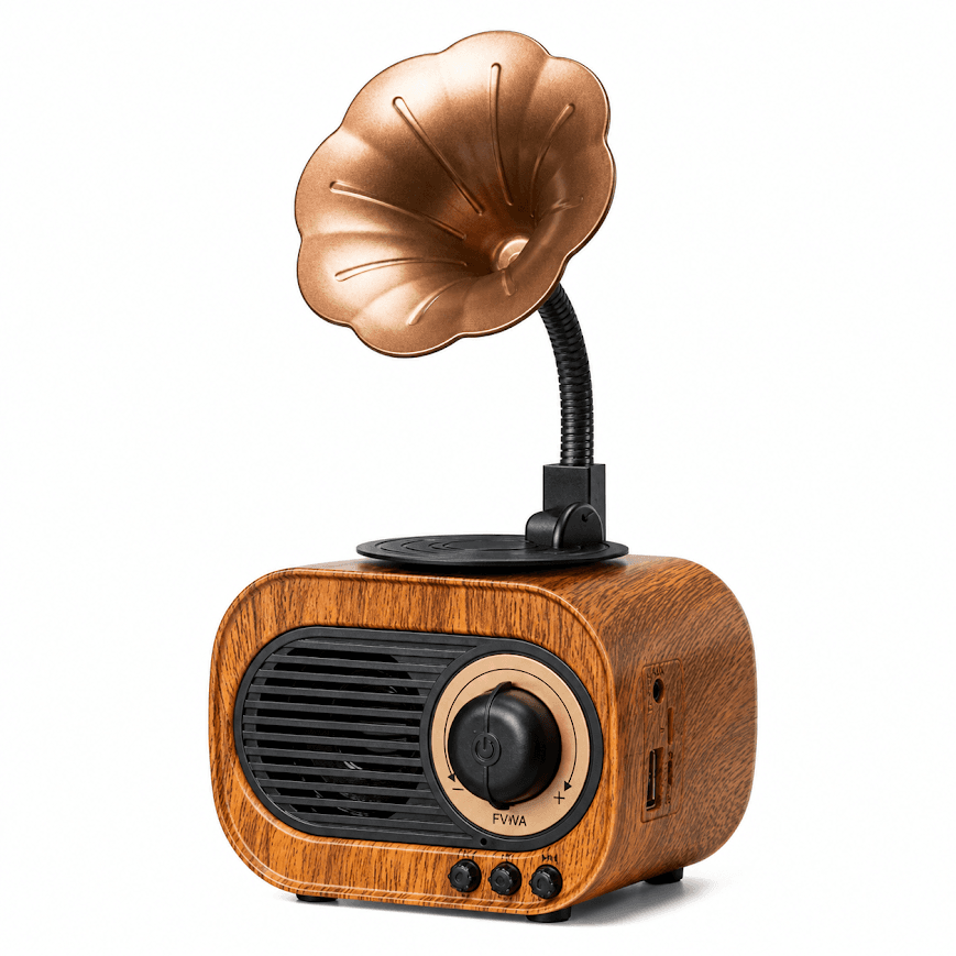 GLR B5 Nostaljik Plak Çalar Görünümlü Bluetooth Hoparlör