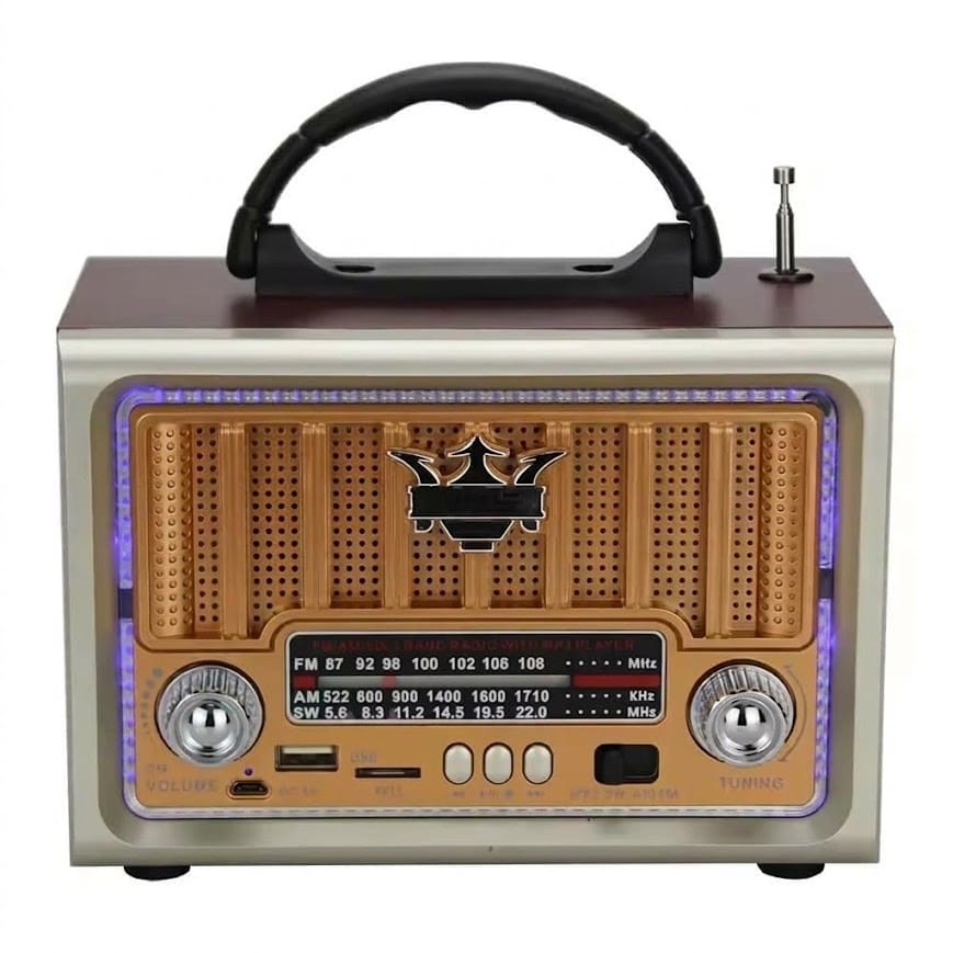 GLR NS-8891BT Nostaljik Görünümlü Bluetooth Radyo Hoparlör