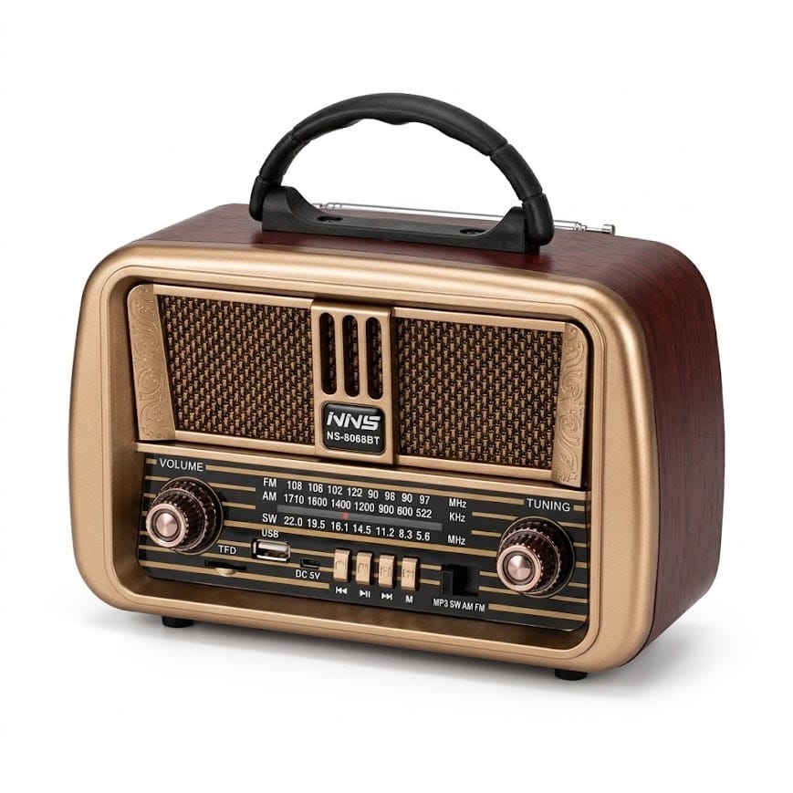GLR NS-8068BT Nostaljik Görünümlü Bluetooth Radyo Hoparlör