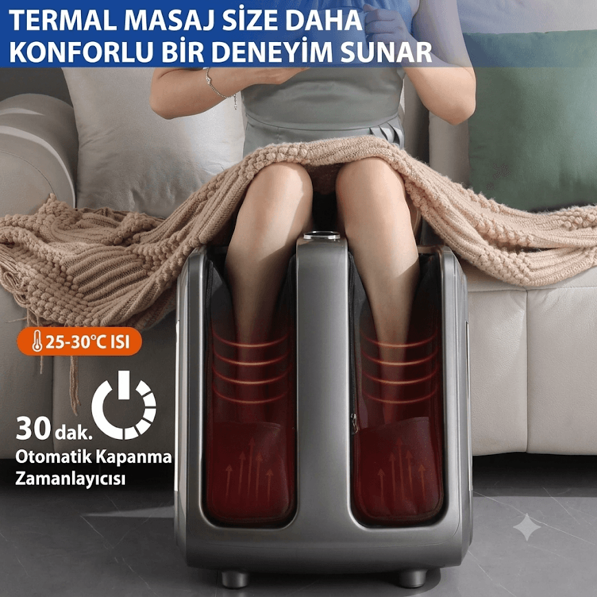 GLR ZL-16 Isıtmalı ve Yoğurmalı Bacak Ayak Masaj Aleti