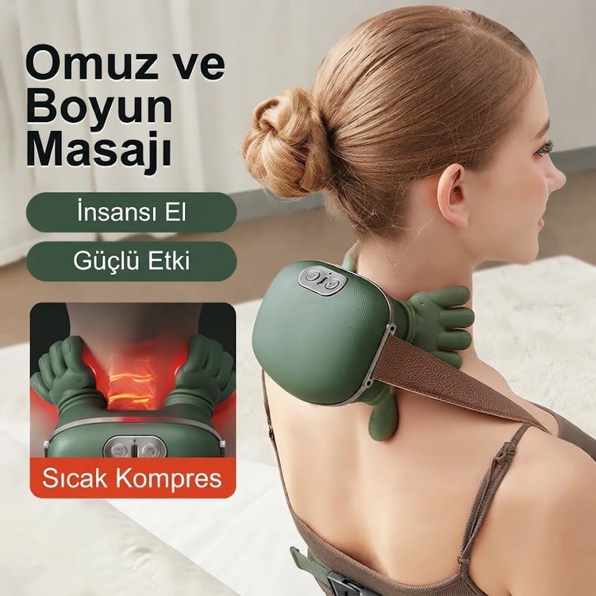 GLR FZ-831 Isıtmalı ve Yoğurmalı Şarjlı Çift El Fonksiyonlu Masaj Aleti
