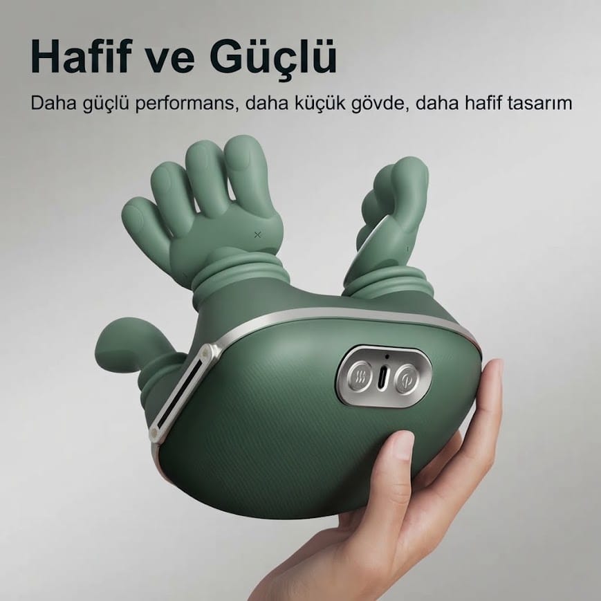 GLR FZ-831 Isıtmalı ve Yoğurmalı Şarjlı Çift El Fonksiyonlu Masaj Aleti