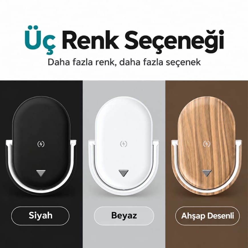 GLRTech SYJ-H038 Işıklı Şarj Özellikli Masaüstü Kablosuz Şarj Standı