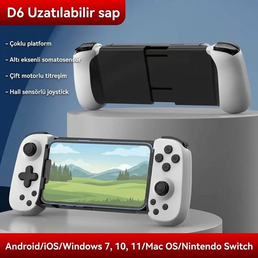 GLR BSP-D6 Şarjlı Taşınabilir Joystick Mobil Oyun Kontrol Kolu