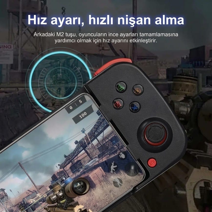 GLR BSP-D6 Şarjlı Taşınabilir Joystick Mobil Oyun Kontrol Kolu