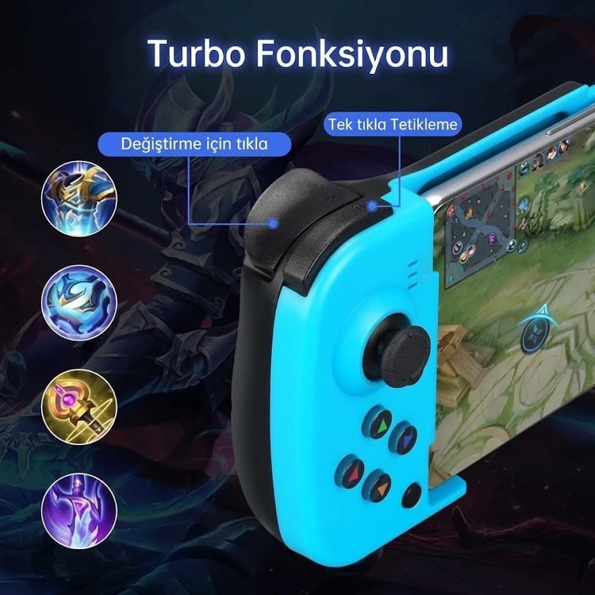 GLR BSP-D3 Şarjlı Taşınabilir Joystick Mobil Oyun Kontrol Kolu