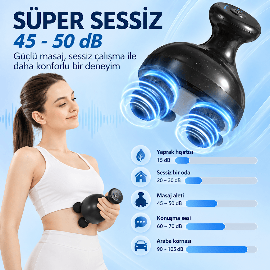 GLR HY-Mini2025A Titreşimli 4 Başlıklı Mini Vücut Masaj Aleti