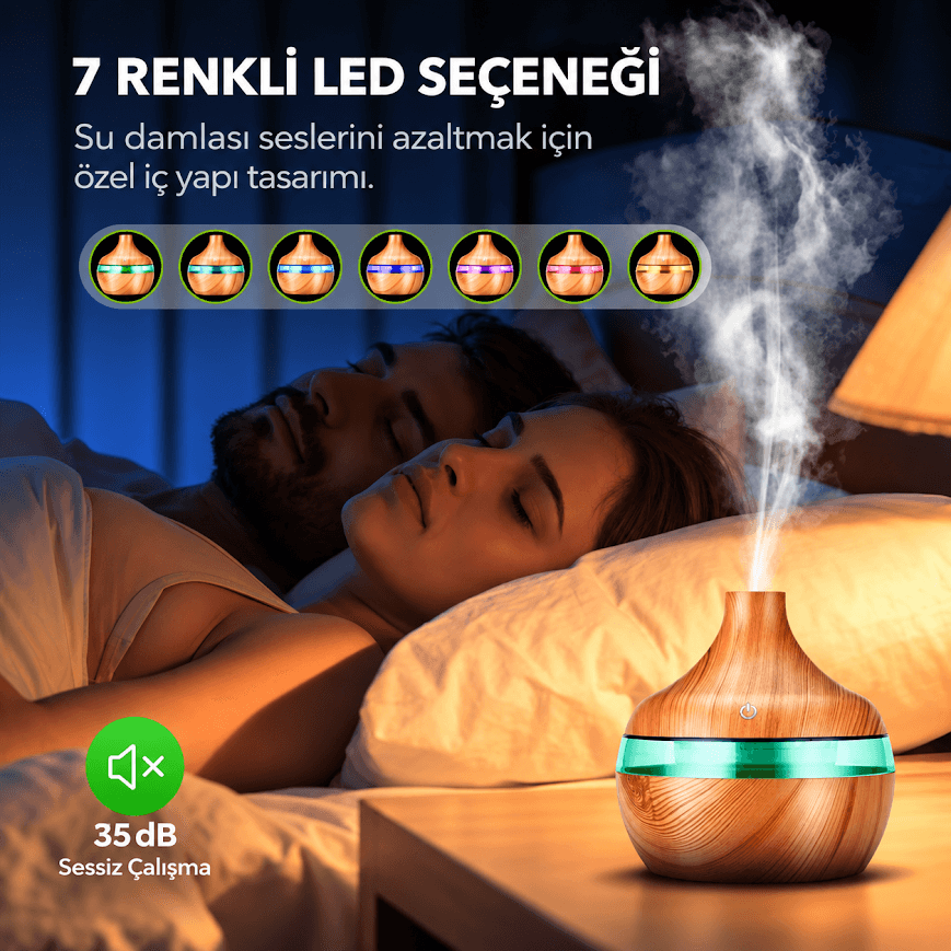 GLR K49 RGB Led Işıklı Aromaterapi Hava Nemlendirici