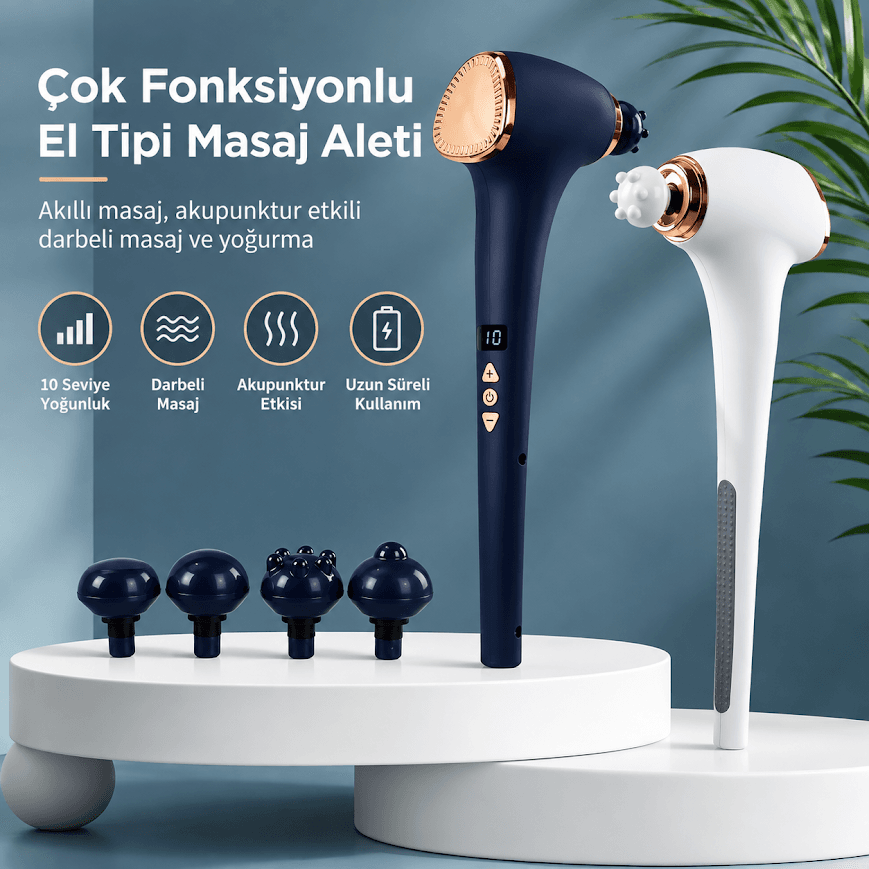 GLR SL-198 Şarjlı Titreşimli Uzun Saplı Masaj Tabancası