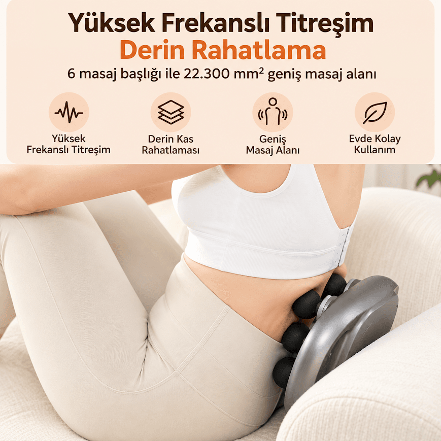 GLR WNK-569 Titreşimli 8 Başlıklı Vücut Masaj Aleti