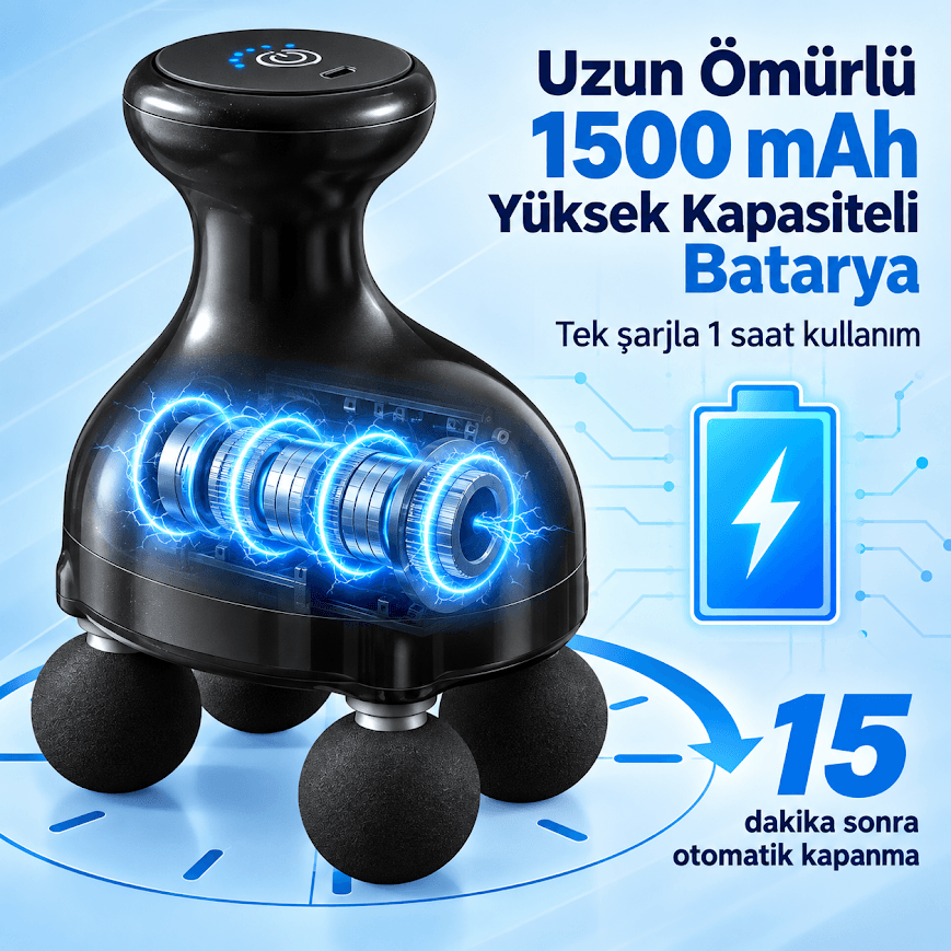 GLR HY-Mini2025A Titreşimli 4 Başlıklı Mini Vücut Masaj Aleti