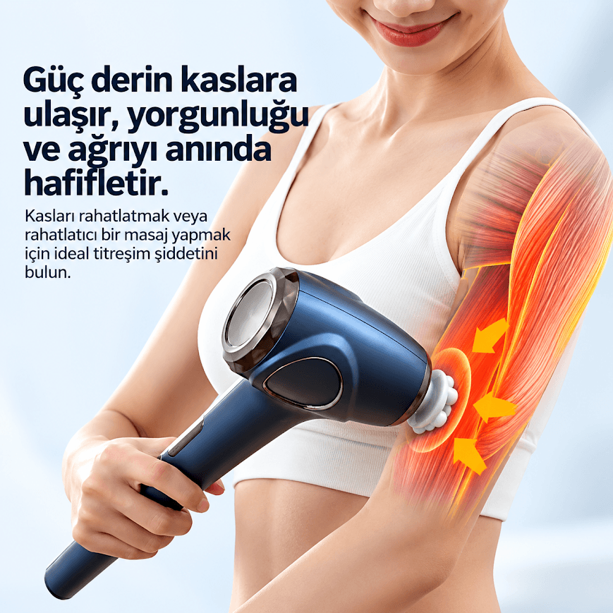 GLR YT-236 Şarjlı Titreşimli Uzun Saplı Masaj Tabancası