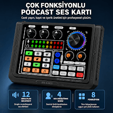 GLR P80 Taşınabilir Profesyonel Podcast Stüdyo Ses Kartı
