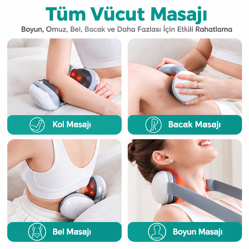 GLR D-201 Isıtmalı ve Yoğurmalı Vücut Masaj Aleti
