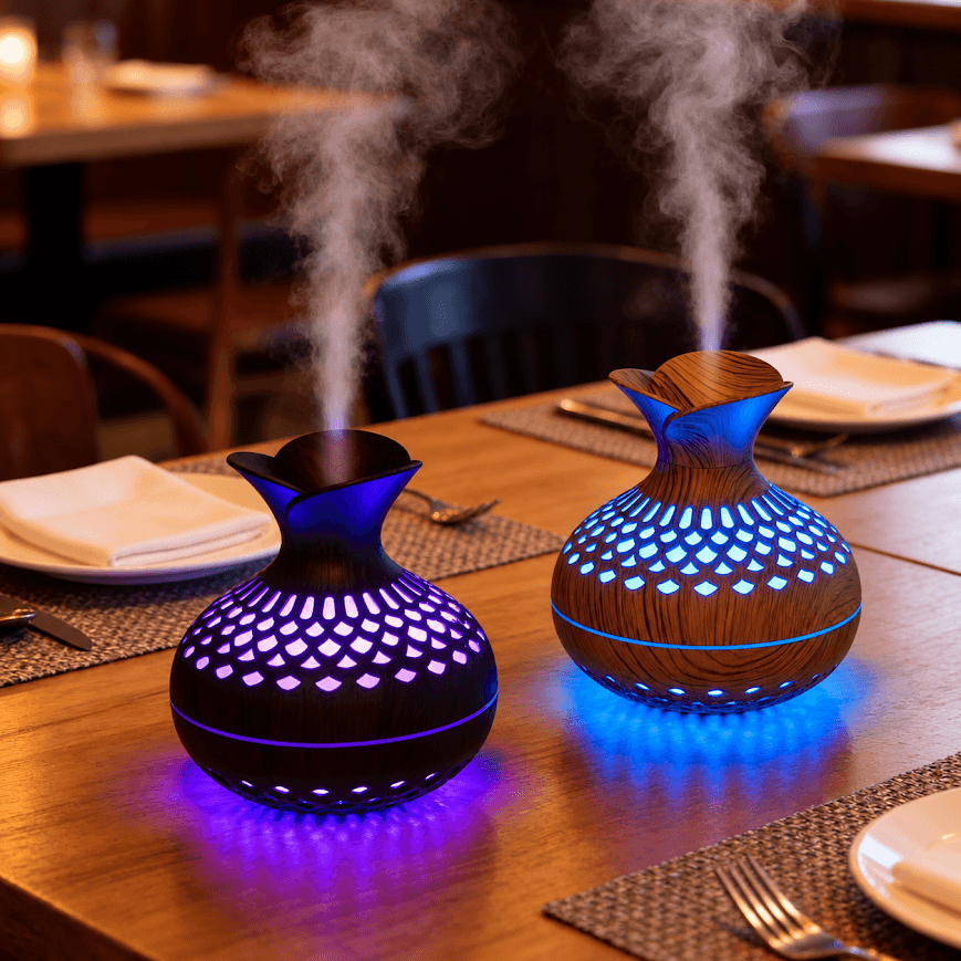 GLR K23 RGB Led Işıklı Vazo Tasarım Aromaterapi Hava Nemlendirici