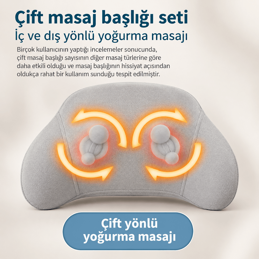GLR KD-02 Derin Doku Özellikli Sırt ve Bel Masaj Yastığı
