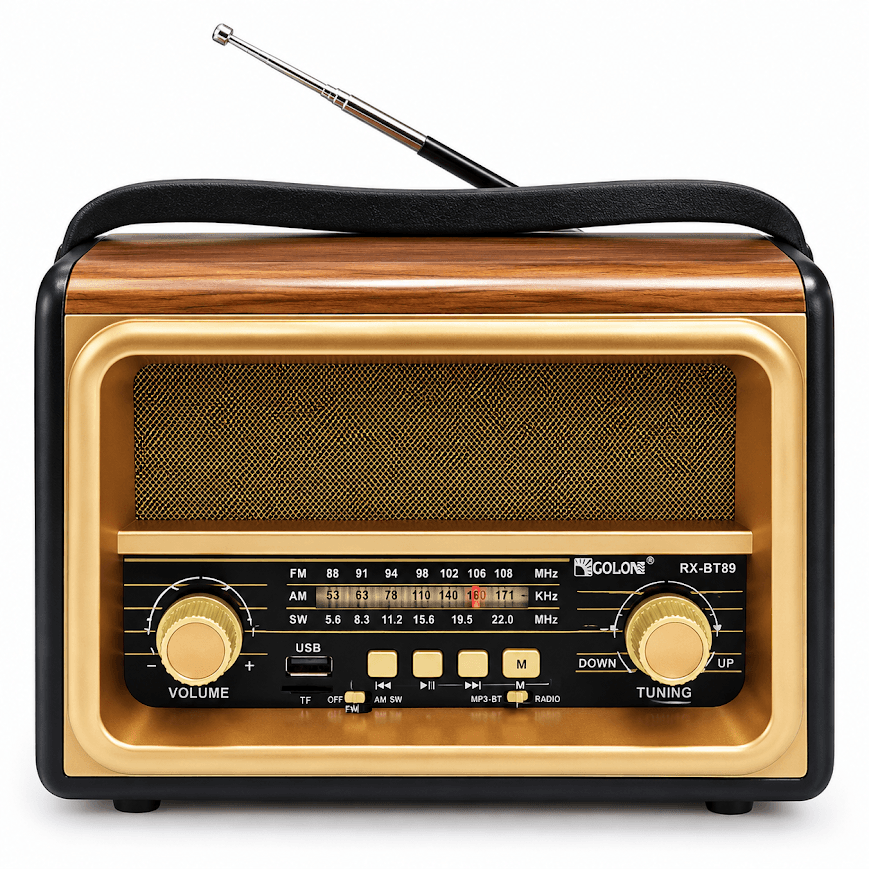 GLR RX-BT89 Nostaljik Görünümlü Bluetooth Radyo Hoparlör