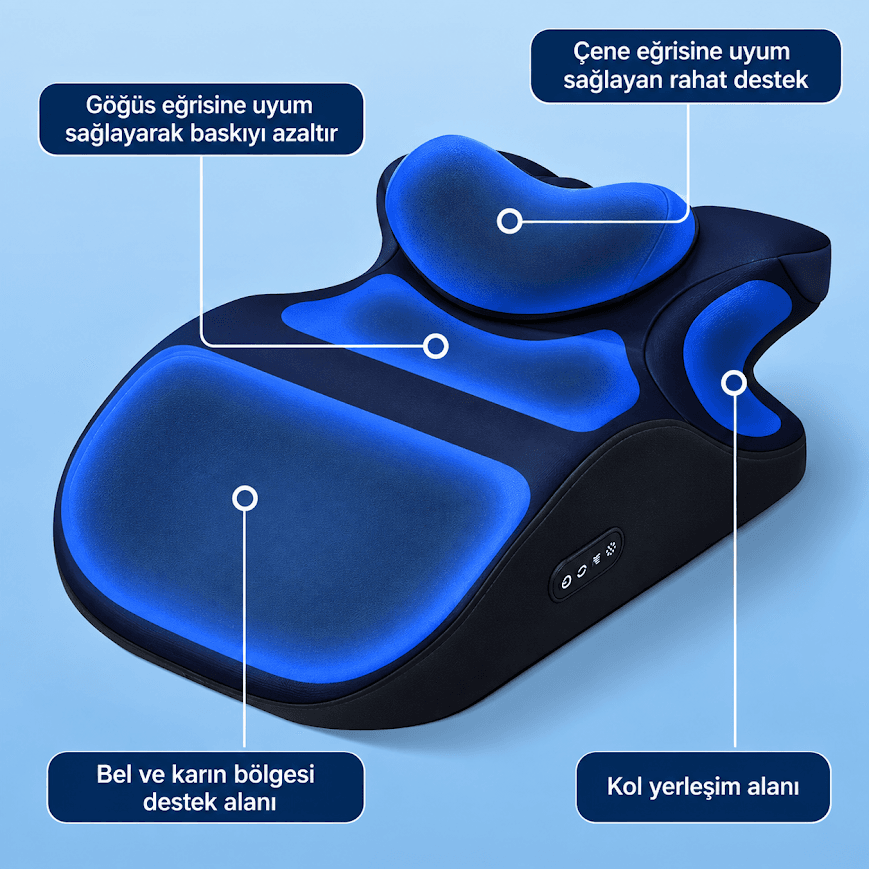 GLR PS-01 Derin Doku Özellikli Sırt ve Bel Masaj Yastığı