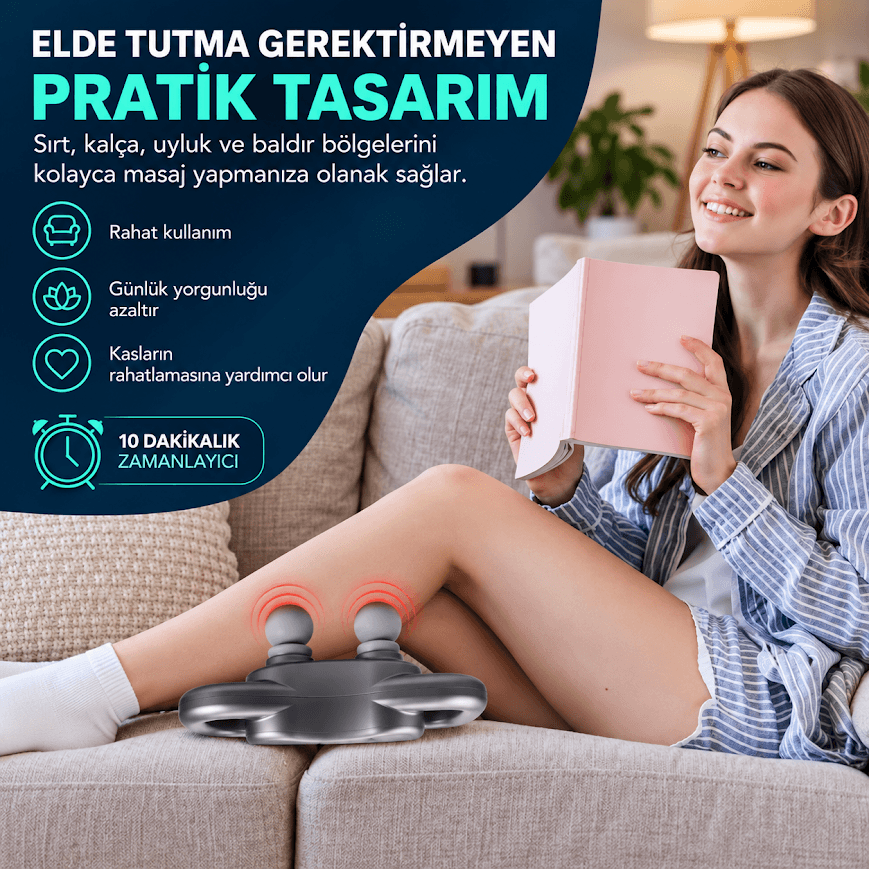 GLR HY-ST2024 Titreşimli 4 Başlıklı Vücut Masaj Aleti