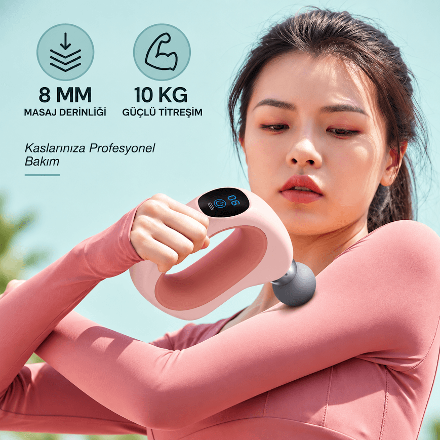 GLR YT-2201 Titreşimli Şarjlı 4 Başlıklı Masaj Tabancası