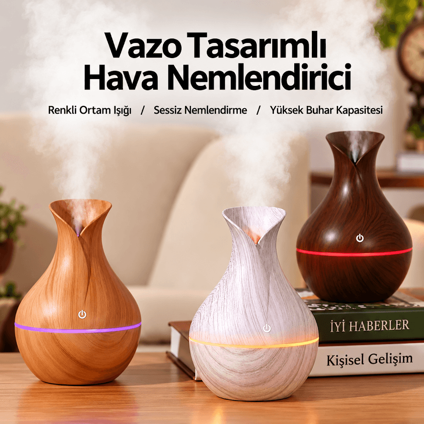 GLR K51 RGB Led Işıklı Aromaterapi Hava Nemlendirici