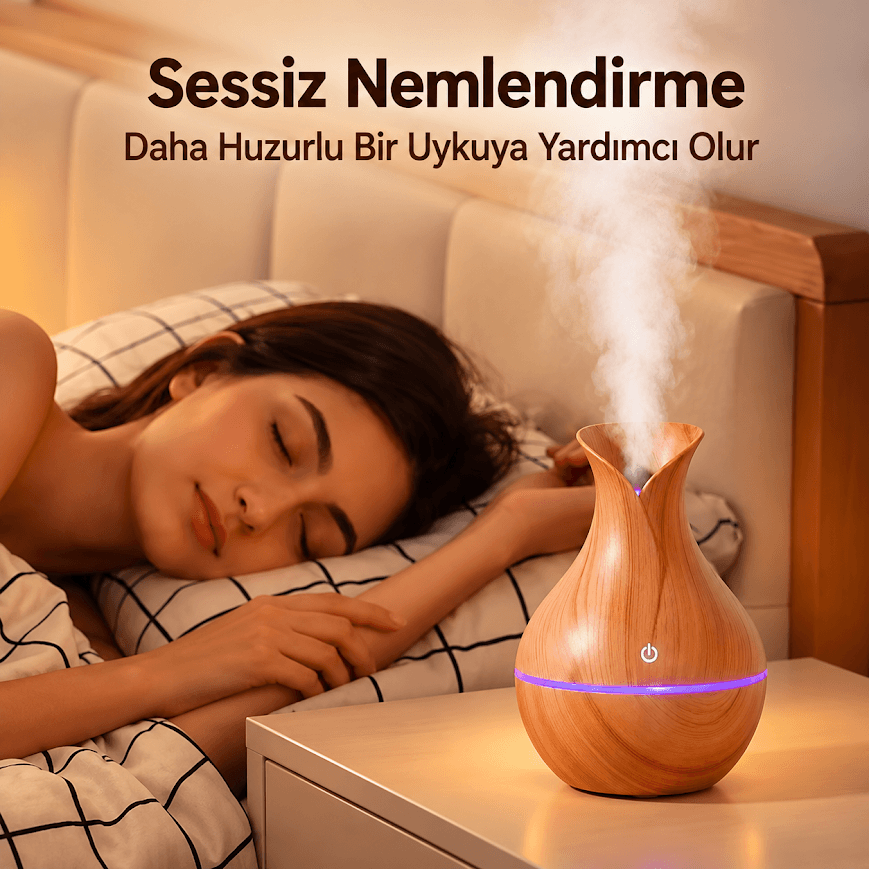 GLR K51 RGB Led Işıklı Aromaterapi Hava Nemlendirici