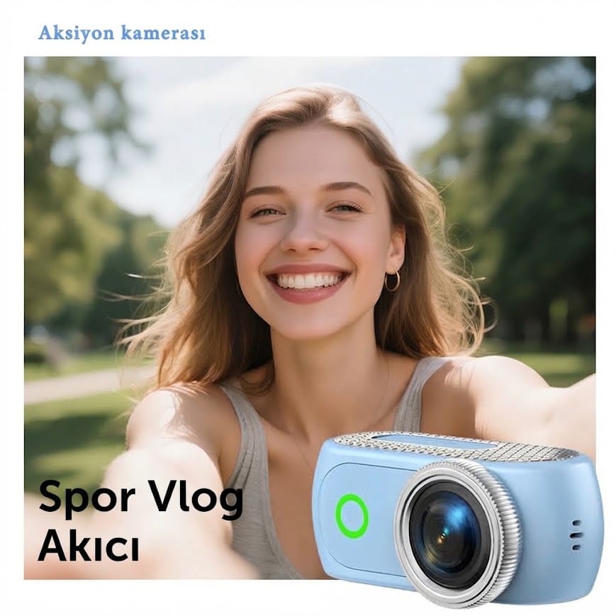 GLRTech LK-018 180 Derece Dönebilen Ekranlı 1080P Full HD Vlog Aksiyon Kamerası