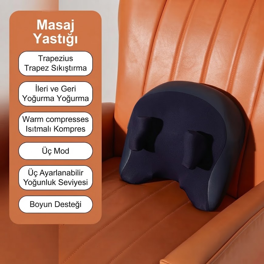 GLR Isıtmalı ve Yoğurmalı Boyun Masaj Aleti