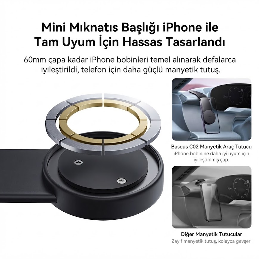 GLR RT-099 Manyetik Katlanabilir Göğüs Konsol Araç Telefon Tutucu