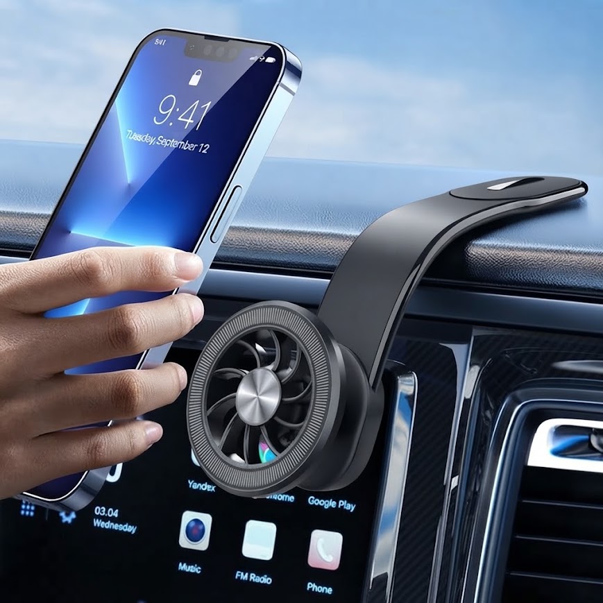GLR H-CT139 Manyetik Katlanabilir Göğüs Konsol Araç Telefon Tutucu