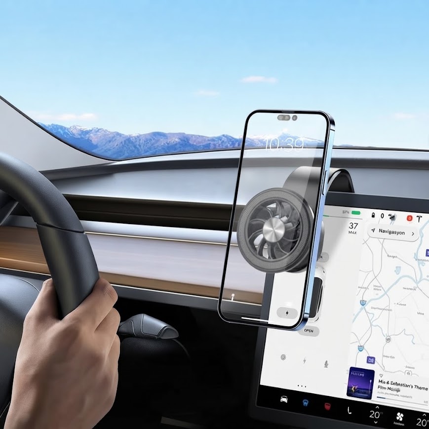 GLR H-CT139 Manyetik Katlanabilir Göğüs Konsol Araç Telefon Tutucu