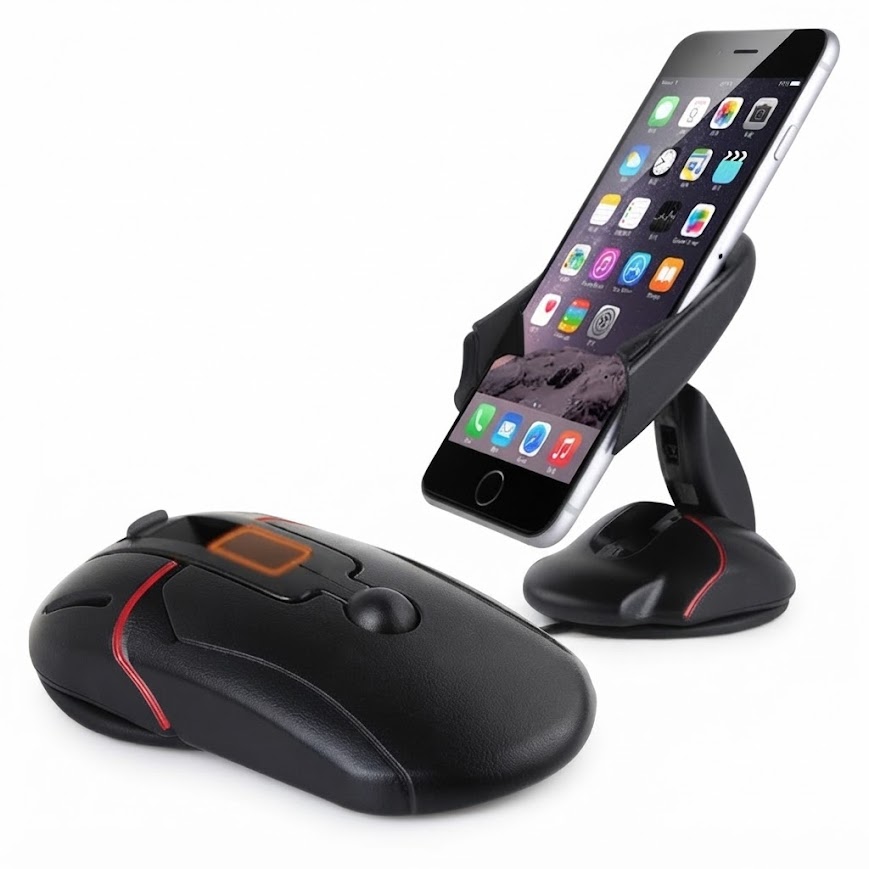 GLR Mouse Görünümlü Katlanabilir Orta Konsol Araç Telefon Tutucu