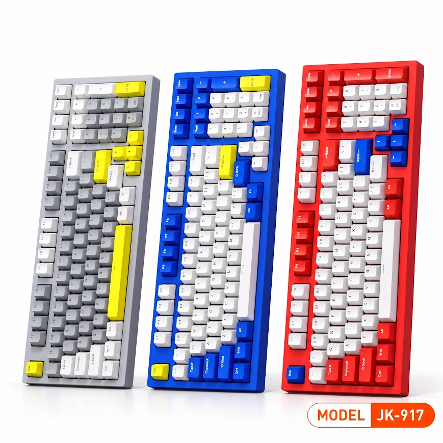 JEQANG JK-917 USB Kablolu RGB Işıklı Mekanik Oyuncu Klavyesi