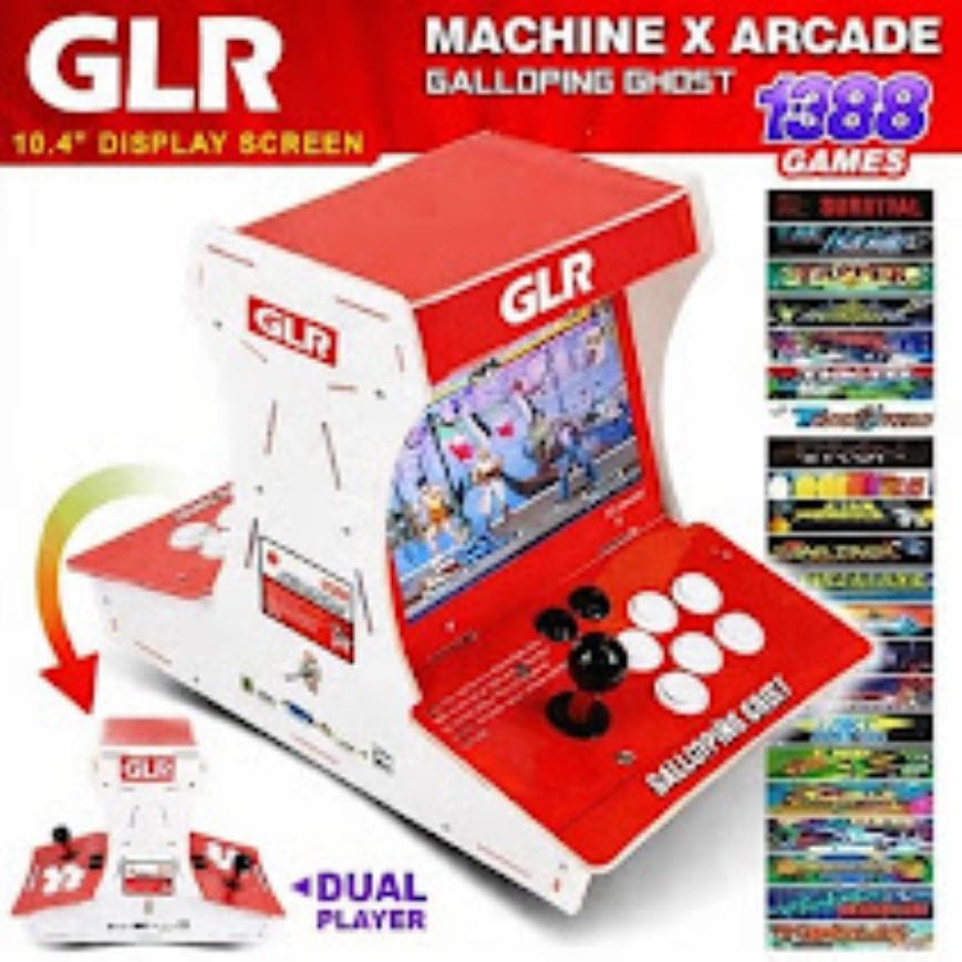 GLR LY1910 Çift Arcade Kollu 10 inç Ekranlı 3000 Oyunlu Retro Atari
