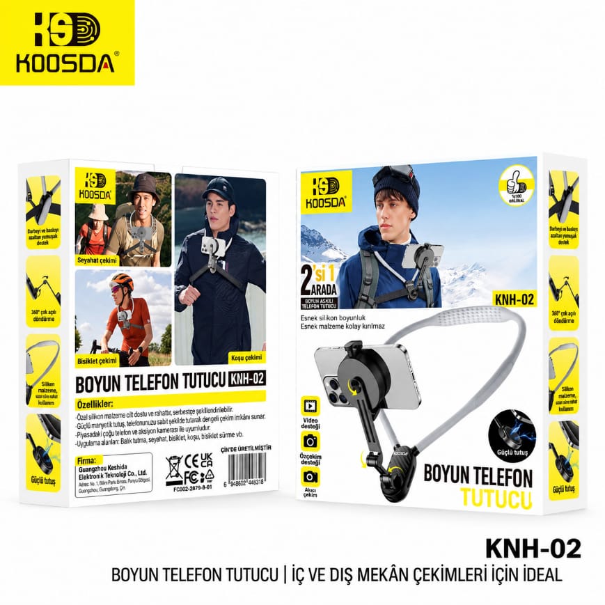 Koosda KNH-02 Fonksiyonel Magsafe Boyun Telefon Tutucu
