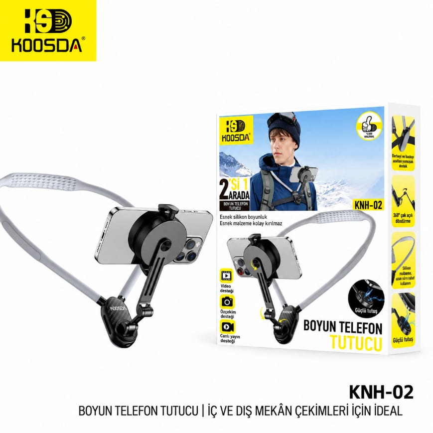 Koosda KNH-02 Fonksiyonel Magsafe Boyun Telefon Tutucu