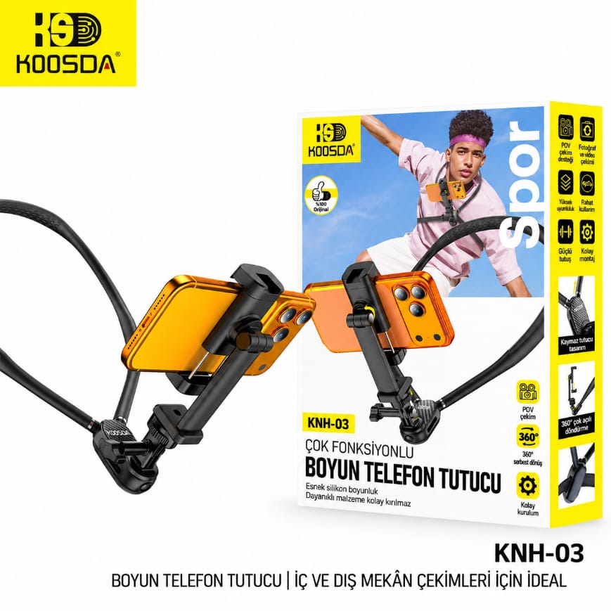 Koosda KNH-03 Fonksiyonel Boyun Telefon Tutucu