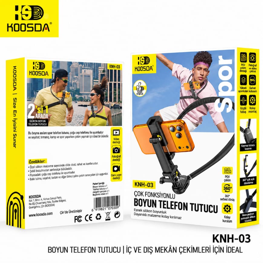 Koosda KNH-03 Fonksiyonel Boyun Telefon Tutucu