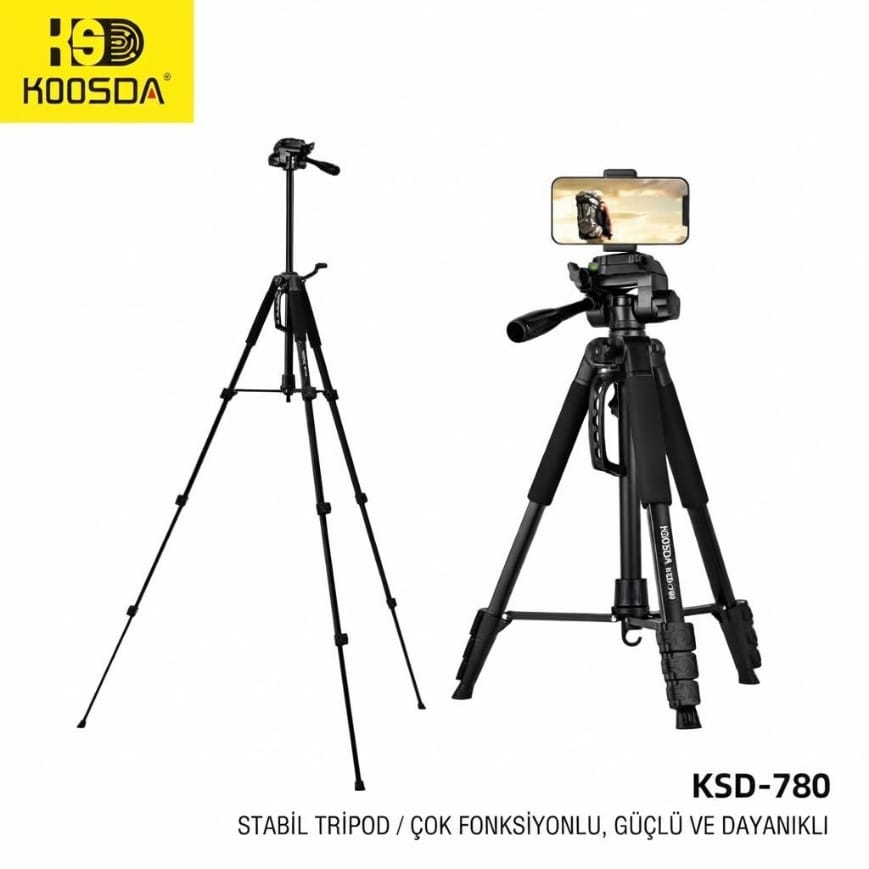 Koosda KSD-780 1.5 M Fonsiyonel Profesyonel Tripod