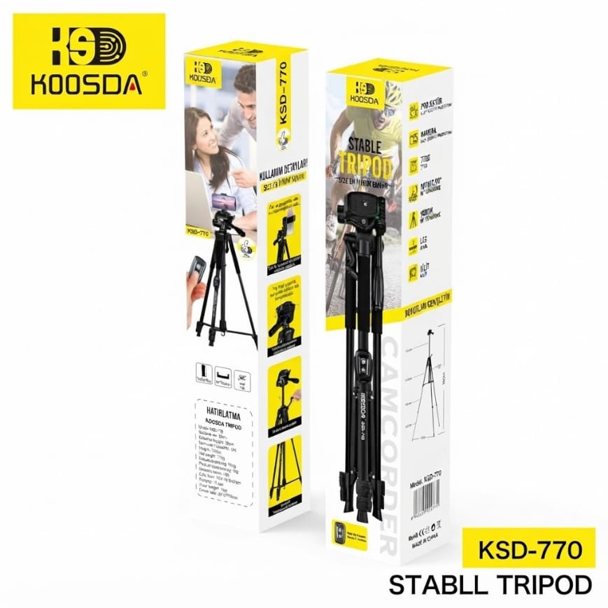 Koosda KSD-770 1.65 M Kumandalı Profesyonel Tripod