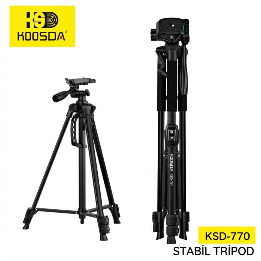 Koosda KSD-770 1.65 M Kumandalı Profesyonel Tripod