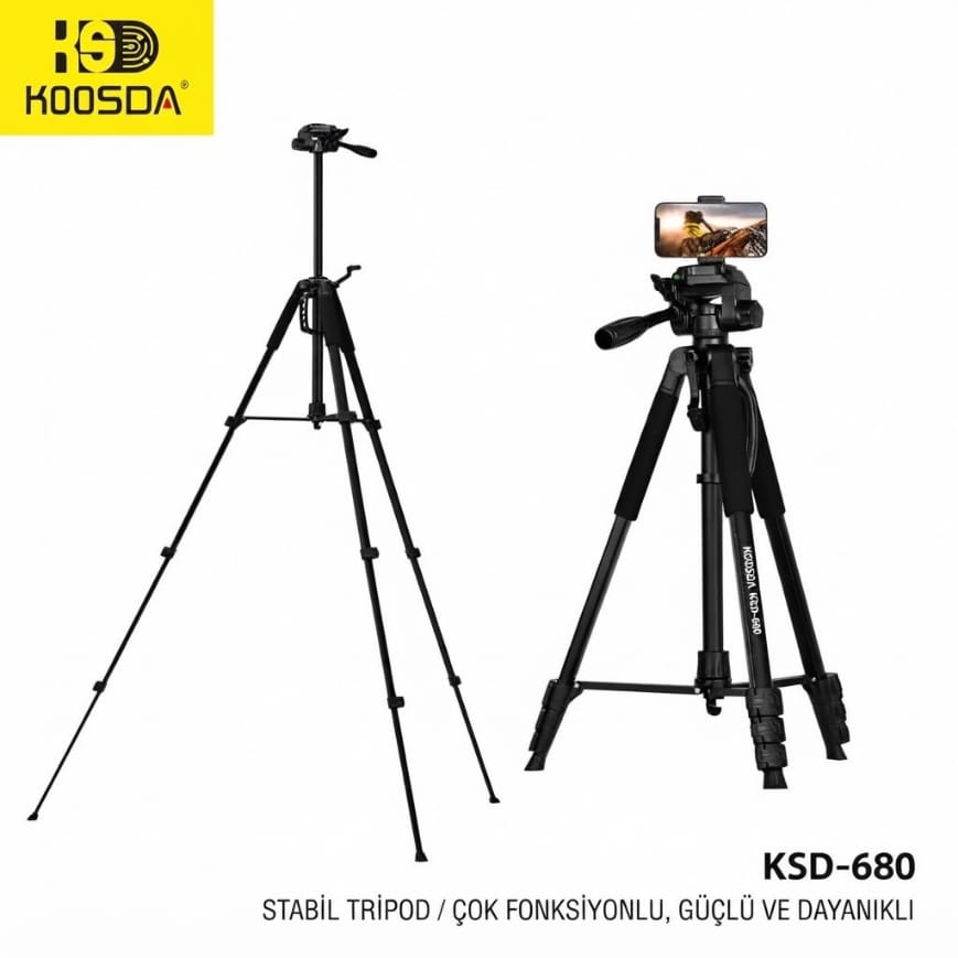 Koosda KSD-680 1.8 M Kumandalı Profesyonel Tripod