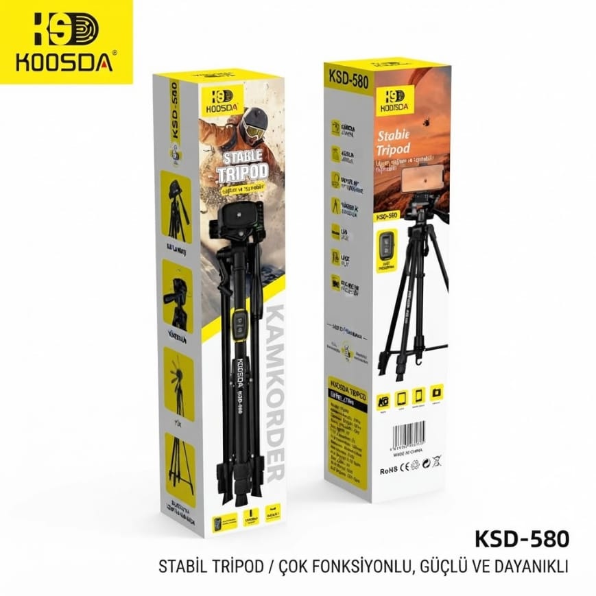 Koosda KSD-580 1.1 M Kumandalı Profesyonel Tripod