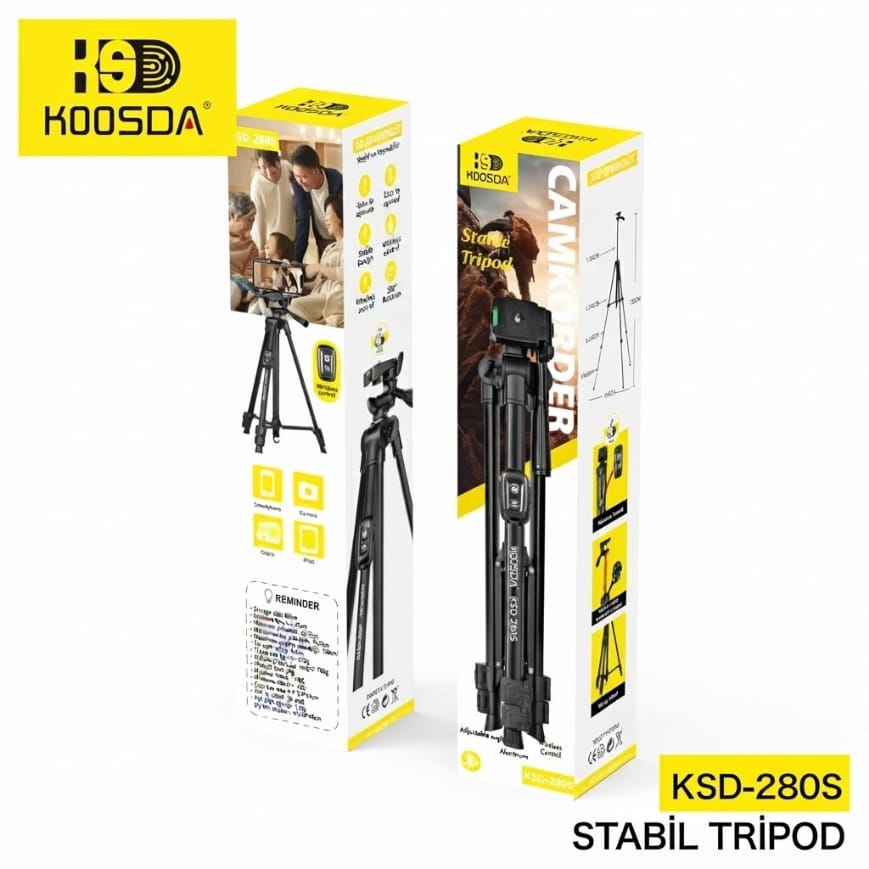 Koosda KSD-280S 1.3 M Kumandalı Profesyonel Tripod