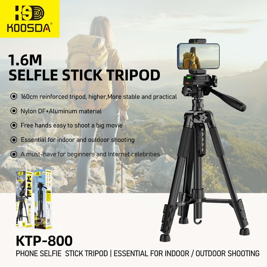 Koosda KTP-800 1.6 M Fonsiyonel Profesyonel Tripod
